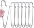 BESTCYC 10pcs 10.1cm x 22mm Silvery Extra Large Heavy Duty Safety Pins-Stainless Steel Safety Pins for Blankets, Skirts, Kilts, Knitted Fabric,Crafts