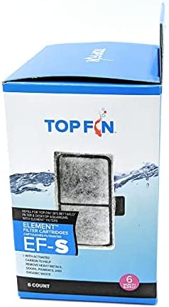 Top Fin EF-S Element Filter Cartridges (6 Count) for Fish Tank