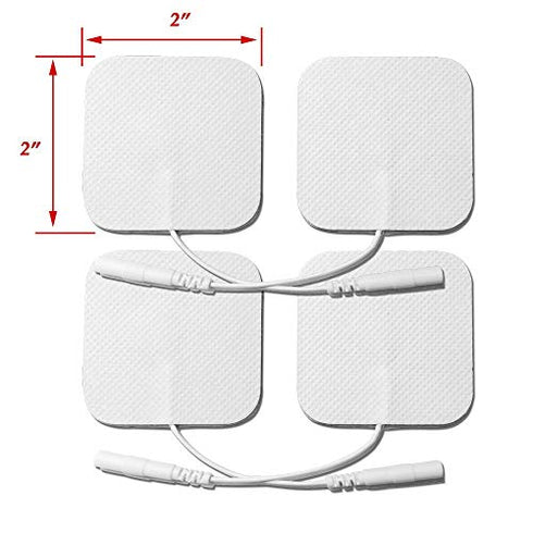 OUDYSCARE TENS Unit Replacement Pads - Compatible with AUVON TENS 7000 EMS Machine - 24Pcs 2"x2" Self-Adhesive Reusable Electrodes Pads for Lower Back , Arm , Leg and Pain Relief