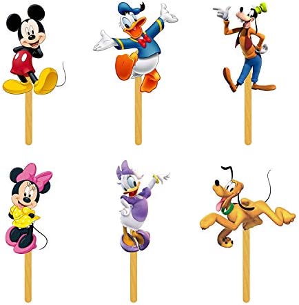 24pcs Micky Minnie Mouse Dessert Muffin Cupcake Toppers for Wedding Baby Shower Birthday Party