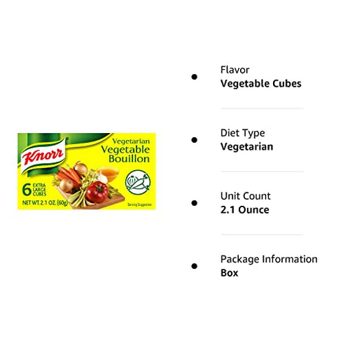 Knorr Cube Bouillon, Vegetable, 6 cubes, 2.1 oz