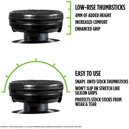 KontrolFreek Omni for Playstation 4 (PS4) and Playstation 5 (PS5) | 2 Performance Thumbsticks | 2 Low-Rise Concave | Black