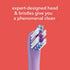 Colgate Hum Connected Smart Battery Toothbrush Refill Head, Purple, 2 Pack