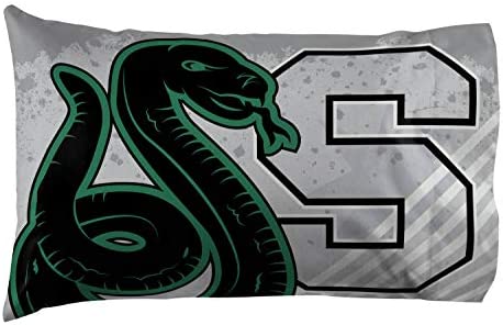 Harry Potter Slytherin 1 Pack Pillowcase - Double-Sided Kids Super Soft Bedding (Official Harry Potter Product)