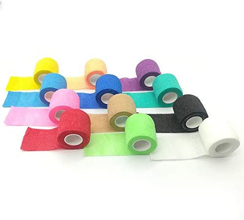 DE Sports Pre-Wrap,12 Pieces Rainbow Pack of Athletic Tape for Sports,Wrist,Ankle