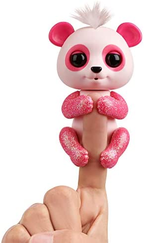 WowWee Fingerlings Glitter Panda - Polly (Pink) - Interactive Collectible Baby Pet