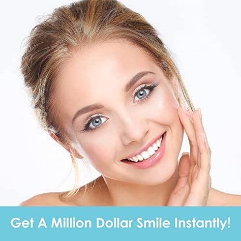 FCcassiel Fake Teeth, Cosmetic Teeth, Comfort Upper and Lower jaw Denture, Protect Your Teeth, Regain Confident Smile, Veneer Dentures for Women and Men