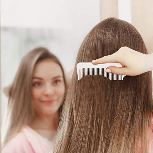 6 Pack Blending Comb Barber Combs, 9 Inch Clipper Combs Flat Top Clipper Combs Barber Heat Resistant Hair Cutting Combs for Clipper Cuts and Flattops (Black)