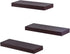 ZGZD Floating Shelves for Wall, Easy to Install, Set of 3, 5.9" Deep (Espresso Brown)