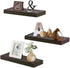 ZGZD Floating Shelves for Wall, Easy to Install, Set of 3, 5.9" Deep (Espresso Brown)