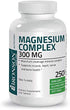 Triple Magnesium Complex Maximum Coverage 300 Mg Magnesium Oxide Magnesium Citrate Magnesium Carbonate, Non-GMO Formula, 250 Tablets