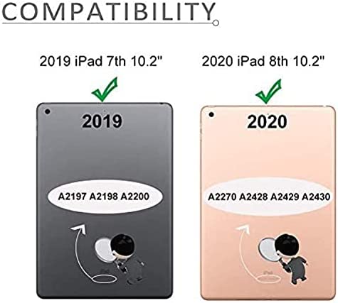 for iPad 7 7th/8 8th Gen Screen Replacement Digitizer 2019/2020 10.2",T Phael for 7th 8th Generation A2197 A2198 A2200 A2270 A2428 A2429 A2430 Without Button + Video Tips(Black)