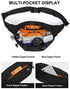 Black Large Fanny Pack for Men Women Plus Size Waist Waterproof, Gym Outdoor Fashion Belt Waist Bag Pack Pouch for Men with Zipper Adjustable Strap,Nylon