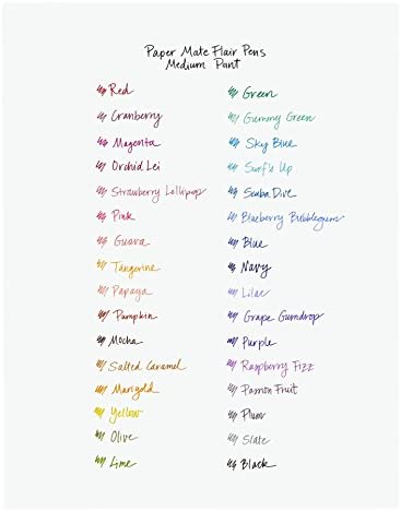 Paper Mate Flair Felt Tip Pens, Medium Point (0.7mm), Business Colors, 4 Count - 8404452PP