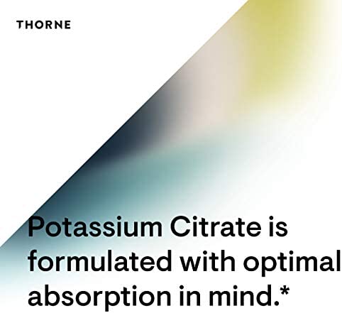 Thorne Potassium Citrate - Highly-Absorbable Potassium Supplement for Kidney, Heart, and Skeletal Support - 90 Capsules