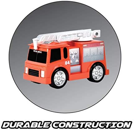 Micro Mini City Vehicles – Rescue Toy Car and Truck Set for Kids | Birthday Party Gift or Cake Topper for Boys | Firetruck Helicopter Police Ambulance | Free Wheeling with Moving Parts – Maxx Action
