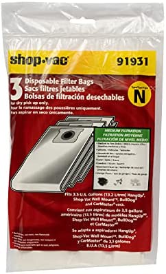 Shop-Vac 9193100 Genuine 3.5-Gallon Hang Up Collection Bag