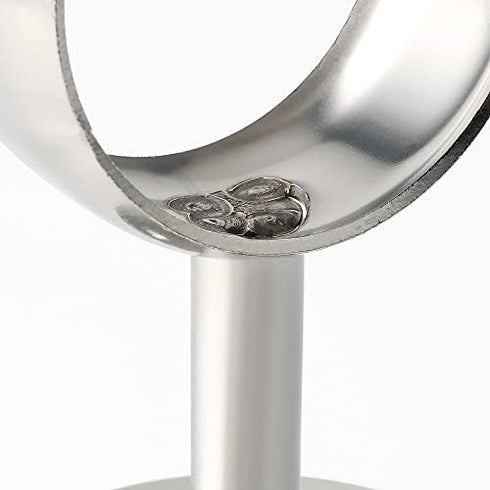 Alise 2-Inch Dia Shower Curtain Closet Rod Holder Pipe Flange Socket Ceiling Mount Bracket Fitting Parts Supports,Stainless Steel Brushed Nickel 2 Pcs
