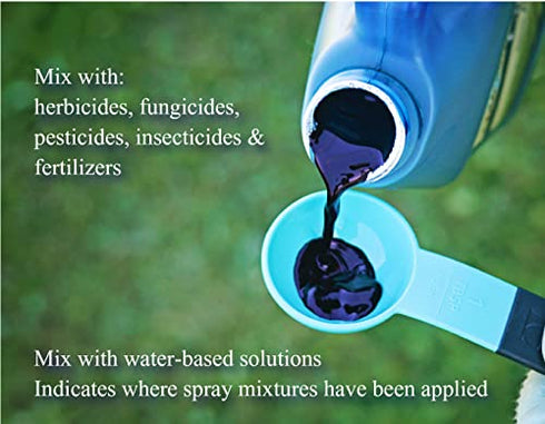Liquid Harvest Lazer Blue Concentrated Spray Pattern Indicator 8 Ounces Perfect Weed Spray Dye, Herbicide Dye, Fertilizer Marking Dye, Turf Mark and Blue Herbicide Marker
