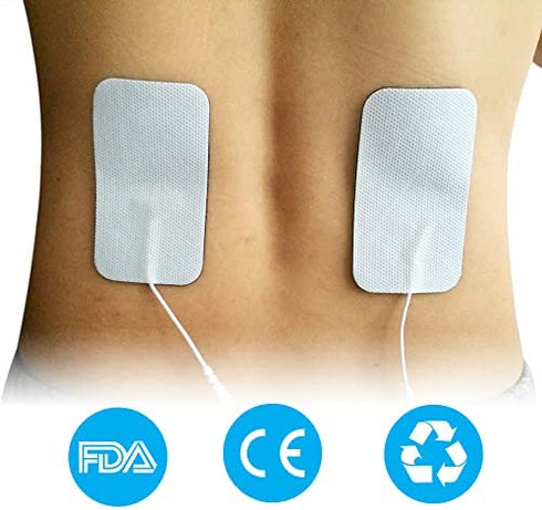 TENS Unit Replacement Pads - Compatible with AUVON and TENS 7000 Unit - Durable Self-Adhesive Electrodes Pads Combo 12 Pcs 2"X 2" and 2"X 4", Latex-Free for Lower Back and Multiple Pain Relief