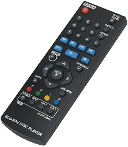 AKB75135401 Replacement Remote Control Applicable for LG UBK80 UP870 UP875 BPM35 BP175 Ultra HD Blu-ray Disc Player