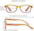 EYEGUARD 4 Pack Reading Glasses for Women Fashion Colorful Gradient Readers