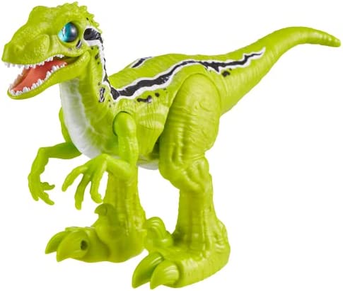 Robo Alive Rampaging Raptor (Green) by ZURU Dinosaur Toy with Realistic Dinosaur Movement That Bites and Chomps with Slime in Dino Egg, Robotic Pets for Boys and Kids (Green)