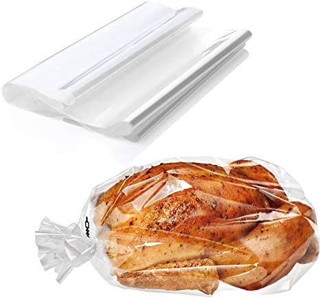 ECOOPTS Turkey Oven Bags Large Size Oven Cooking Roasting Bags for Chicken Meat Ham Seafood Vegetable - 10 Bags (21.6 x 23.6 IN) (1 Pack Large Size)