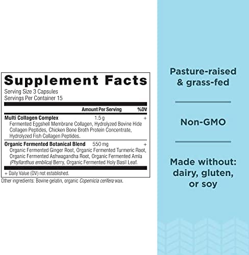 Ancient Nutrition Collagen Pills Peptides Powder Supplement, 45 Ct, Hydrolyzed Multi Collagen Pills, Types I, II, II, V & X, Supports Healthy Skin and Nails, Gut Health and Joint Support