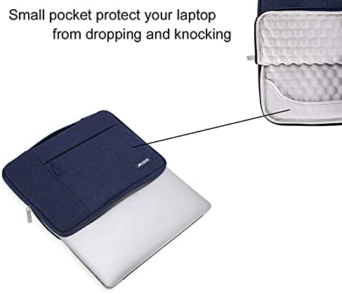 MOSISO Laptop Sleeve Compatible with MacBook Pro 16 inch 2021 2022 M1 Pro/Max A2485/2019-2020 A2141/Pro Retina 15 A1398, 15-15.6 inch Notebook, Polyester Multifunctional Briefcase Bag, Navy Blue