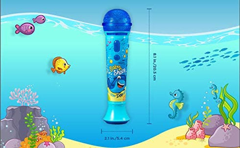 Baby Shark Singalong Microphone for Kids, Toy Microphone with Built-in Music and Flashing Lights, Baby Shark Toy for Kids Aged 3 and Up