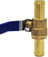 YOUHO 5/8 Hose Barb Straight Through Forged Brass Micro-Cut Ball Valve, heater hose shut off valve 5/8" Hose Barb x 5/8" Hose Barb, 180 Degree Operating Handle, Water, Oil, Gas, Fuel line Fittings