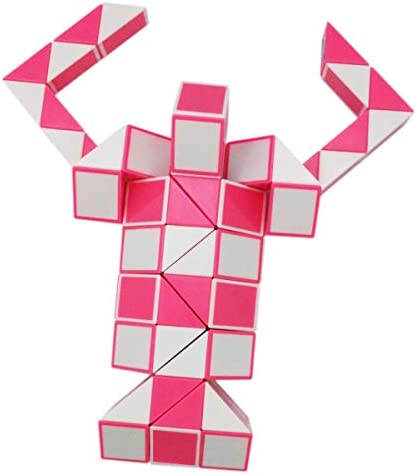 Mipartebo Magic Snake Cube Twist Puzzle 72 Wedges Large Size Twist Fidget Snake Toys Gift Party Favors for Kids Adults Teens Pink
