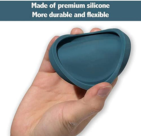 OHMO 2 Pack Cat Food Can Lids, Small Size (3 oz) Silicone Pet Food Can Lids Covers for 2.5 oz Cat Food Cans, Dark Blue