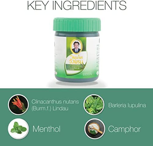 Wang Prom Herbal Balm 50g (Pack of 3) (Green)