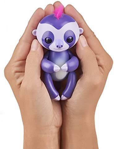 Fingerlings Baby Sloth - Marge (Purple) - Interactive Baby Pet - by WowWee