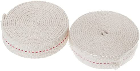 13 Feet/ 2 Rolls Cotton Oil Lamp Wick, 3/4 Inch Replacement Oil Lanterns Wick for Oil Lamps and Oil Burners