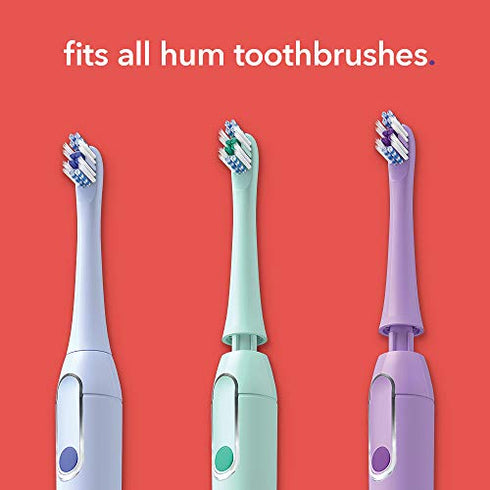 Colgate Hum Connected Smart Battery Toothbrush Refill Head, Purple, 2 Pack