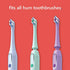 Colgate Hum Connected Smart Battery Toothbrush Refill Head, Purple, 2 Pack