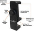 DaVoice Tripod Phone Mount Adapter, 360 Rotating Holder, Compatible with iPhone Smartphone Camera Stand, Universal Cell Phone Attachment Clip Clamp
