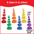 Rainbow Pebbles - Mini Jar - 30 Sorting and Stacking Stones - Early Math Manipulative