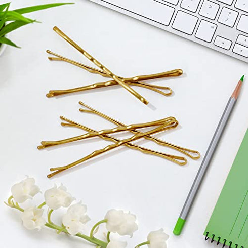 Large Bobby Pins Blonde,MORGLES 2.75" Jumbo Hair Pins Blonde Long bobby Pins for Thick Hair for Women Girls with Box-120 count