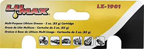LUMAX LX-1901 Amber Multi-Purpose Lithium Grease Cartridge – oz. Pack of 3. Heavy-Duty, Lithium-Base Grease is Ideal for Most Agricultural, Automotive and Industrial Applications.