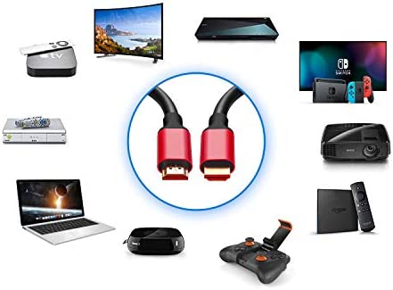 4K HDMI Cable 10ft, HDMI Cord (10 feet HDMI to HDMI, Top Series) Supports (4K@60HZ, 1080p FullHD, UHD, Ultra HD, 3D, High Speed with Ethernet, ARC, PS4, Xbox, HDTV) by XXONE (10ft)