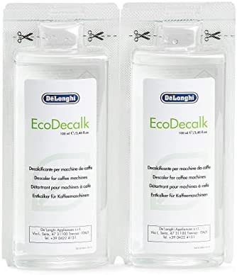 De'Longhi EcoDecalk Descaler, Eco-Friendly Universal Descaling Solution for Coffee & Espresso Machines, 2-Pack (1 use per pack)