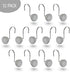 Creative Scents Grey Shower Curtain Hooks Decorative - Set of 12 Shower Curtain Rings for Bathroom Shower Rod - Decorative Shower Hooks for Shower Curtain for Any Bathroom Decor