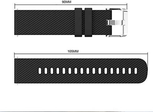 Anrir Vivoactive 3 Watch Band, 20mm Silicone Bands for Garmin Vivoactive 3/Forerunner 645 Music/Samsung Galaxy 42mm/Galaxy Watch 3 41mm/Galaxy Watch Active 2 40mm/44mm-Black