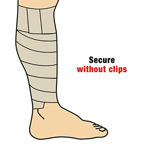 ACE 4 Inch Elastic Bandage with Hook Closure, Beige, No Clips, Great for Leg, Shoulder and More, 1 Count