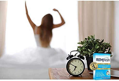 REMfresh LITE 0.5mg Low Dose Melatonin Sleep Aid Supplement (36 Caplets) | Drug-Free, Sleep Aid to Support Natural Sleep for Children 6 Years+ and Adults | #1 Doctor Recommended | Easy-to-Swallow