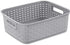 Sterilite 12726A06 Short Weave Basket, Cement, 6-Pack